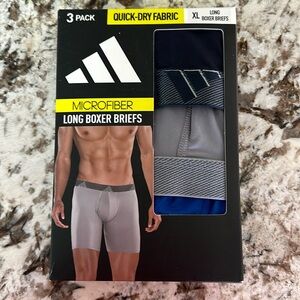 Adidas microfiber long boxer briefs, XL, 3 pack